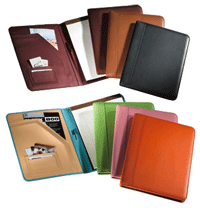 Leather letter pad folders